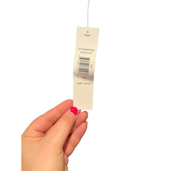 Tiana B Mini Sheath Dress Women Size L Blue Lace Short Sleeve Round Neck Nylon - Picture 5 of 5